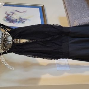 NWT BCBG Dressy Black Sz 4 woven Dress Silk Chiffon